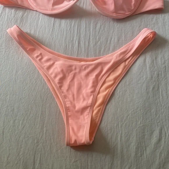 Peach two piece swimsuit - Picture 3 of 11